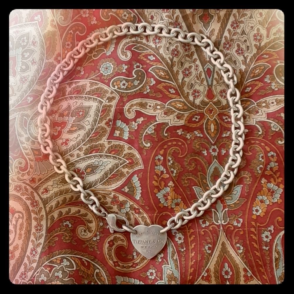 Tiffany and Co. silver heart tag necklace